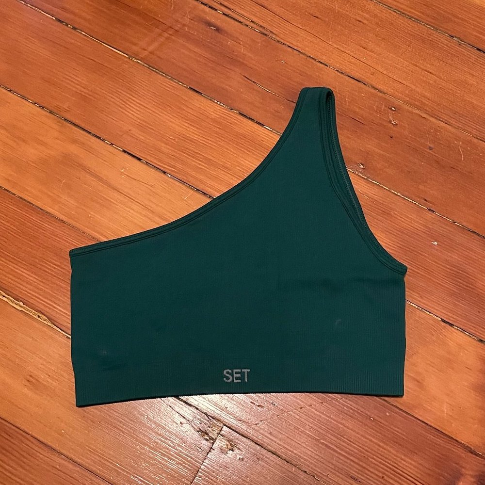 SET active SCULPTFLEX® ribbed one shoulder bra - mojito